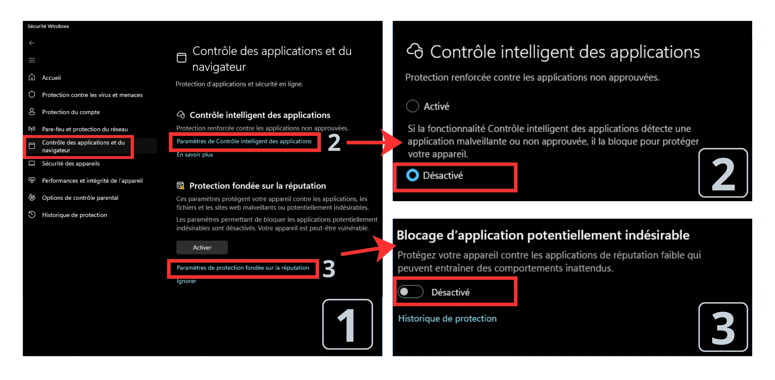 Désactiver Smart App Control